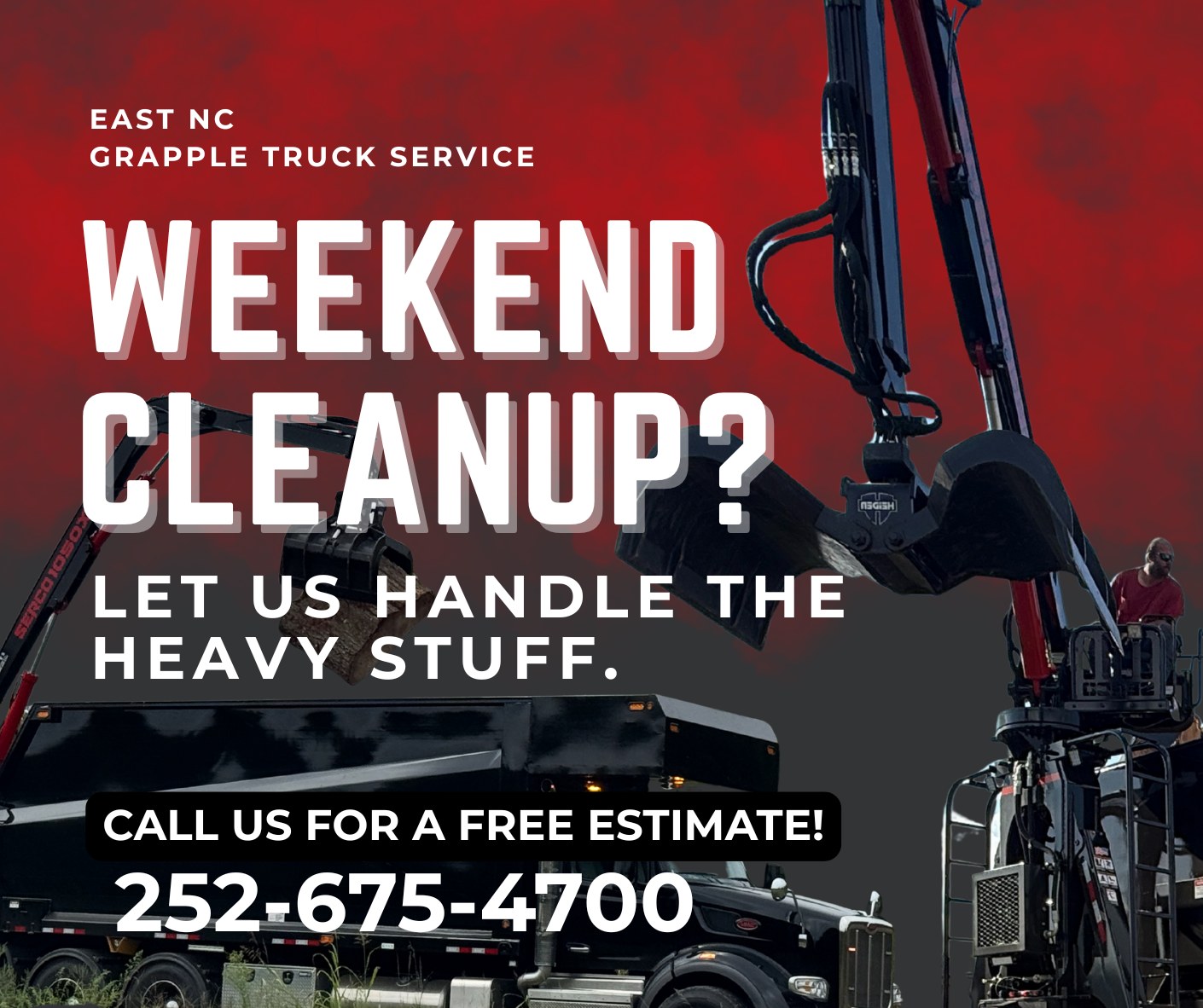 Grapple Truck Loading Debris